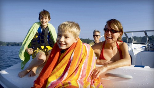 Family On A Boat