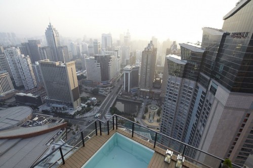 House of the Tree overlooking the city of Shenzhen