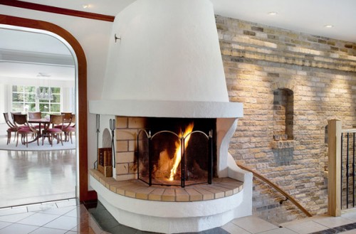 Modern Villa in Sweden Fireplace