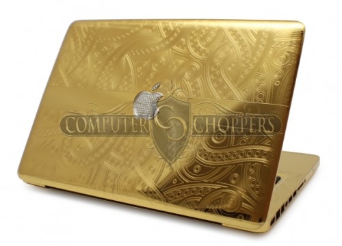 Computer Choppers - 24kt Gold & Diamonds Graphic-Plated Macbook Pro