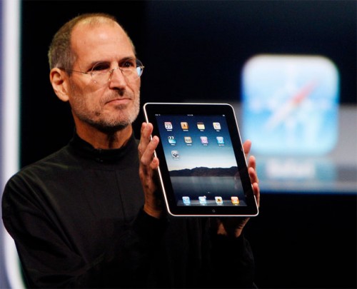 Steve Jobs presenting the iPad to the world